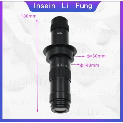 200X Parallel Optical Industrial Monocular Video Microscope C-Mount Lens 0.7X-4.5X Continuous Zoom for HDMI VGA USB Camera