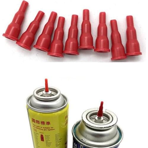 9pcs/Lot Reusable Plastic Butane Gas Refill Head Convert Cassette Tank Into Inflatable Tank Lighter Spray Gun Universal Adapter
