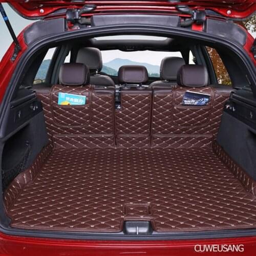 CUWEUSANG leather car trunk mats for Mercedes Benz GLC 2016-2021 GLA Years cargo liner accessories interior boot