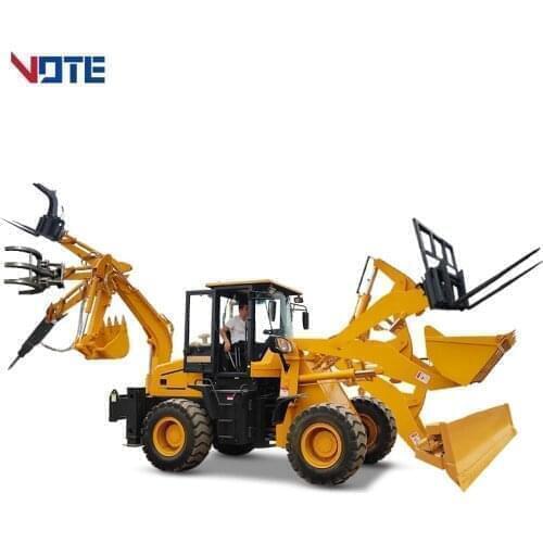 Retail 2-3Ton Backhoe Loader 4x4 China Ultra Durable Diesel Engines With Attachments Free Shipping