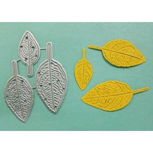 Hemere 3pcs Leaf Frames Metal Steel Cutting Dies Embossing Die Stencil Handcraft for DIY Greeting Scrapbooking Album Card New