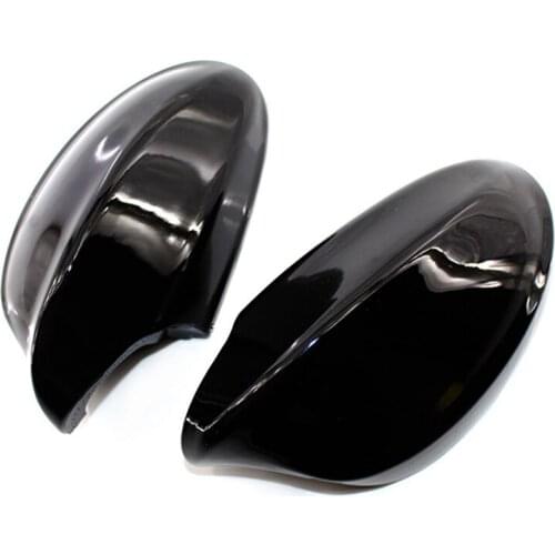 Rear View Mirror Cover Caps Gloss Black Side Mirror Covers For-BMW E90 E91 325I 328I 330I Sedan 2005-2008