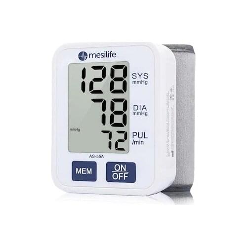 Mesilife AS-55A Wrist Meter Sphygmomanometer battery operated easy use healt medical blood flow basinc