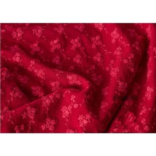 Original design embroidery soft and comfortable retro literary dress gown fabric High-grade linen fabric