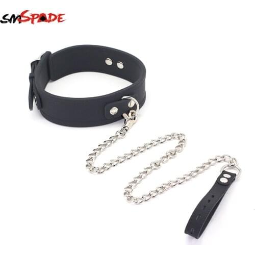 Smspade Sex Restraint Collar & Leash Sex Slave Collar Bondage Sex Restraints Adult Sex Products for Couples Fetish Adult Games