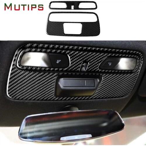 Car Roof Light Lamp Switch Panel Cover Carbon Fiber Sticker Accessories Automobile For Chevrolet Camaro 2016 2017 2018 2019