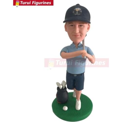 Golfer Personalized Golf Personalized Husband Gift Father Gift Custom Golf Bobble Head Golfer Birthday Cake Topper Husband Birth