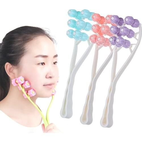 Facial Massager Roller Manual Face-lift Neck Slimming Relaxation Flower Shape Anti Wrinkle Beauty Tools Skin Care Health