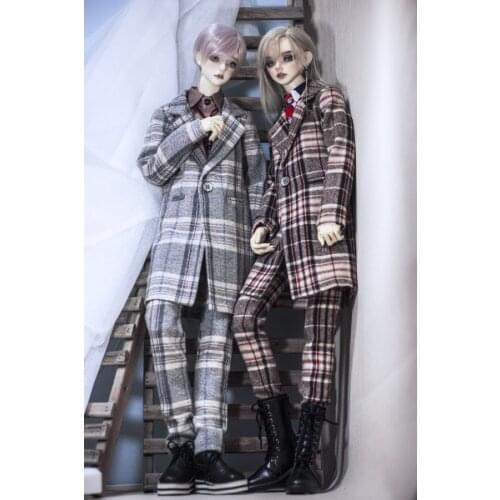 1/4 1/3 Scale BJD Accessories Doll Clothes Plaid Coat + Pants Suit for BJD/SD MSD SD13 SD17 SSDF Uncle.Doll not included C841