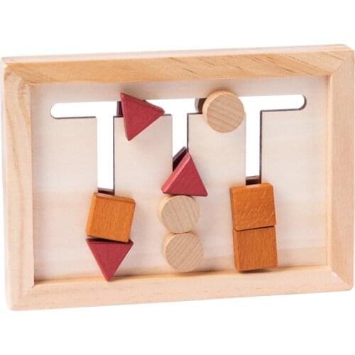 Building Blocks with Matching Shapes Baby Wooden Teaching Aids and Toys Intellectual Development of Early Childhood Education