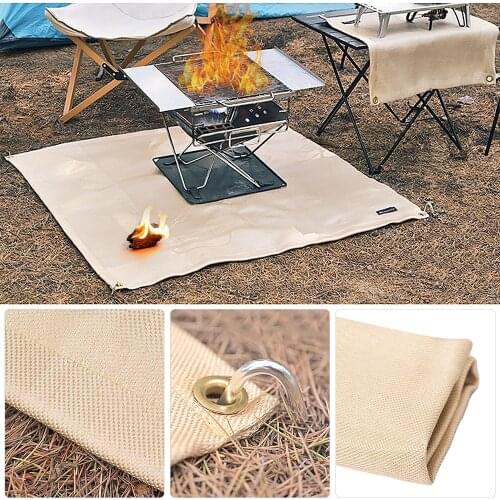 Heavy-Duty Fiberglass Fire Retardant Blanket Camping Fireproof Thermal Resistant Cloth Flame Retardant Mat Heat Insulation Pad