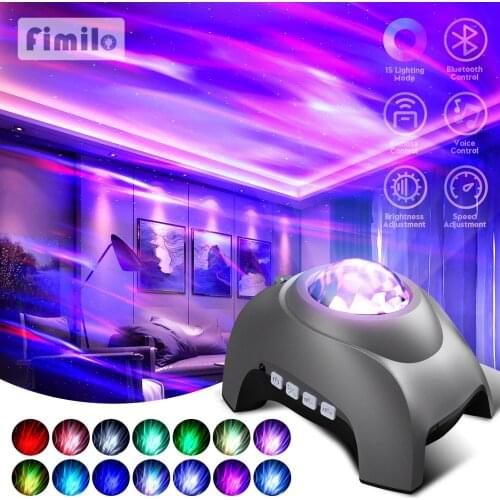 Aurora Star Galaxy Starry Sky Led Projector White Noise USB Bluetooth Speaker With Timer Bedroom Decor Kids Gift Night Light