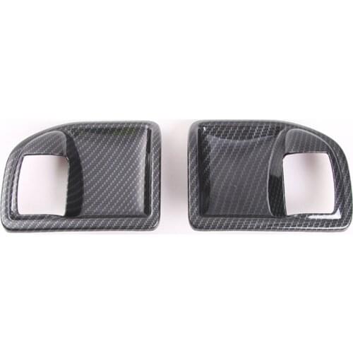 Carbon Fiber Style Car Interior Door Handle Bowl Bezel Frame Cover Tirm Styling For Jeep Wrangler 2 Doors 2007-2017 ABS