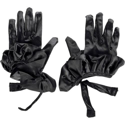 1Pair Sexy Gothic Black Glove Halloween Funny Punk Rock Gloves Jazz Disco Mittens Clubwear Dance Cosplay Costume