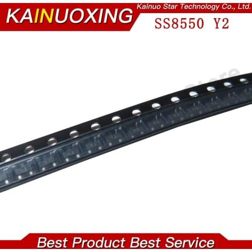 100pcs SS8550D SOT-23 Y2 SS8550 8550D MMBT8550 MMBT8550LT1G new original