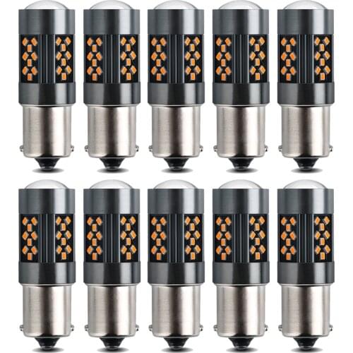 10x BAY15D P21/5W 1157 1156 BA15S P21W LED 7443 W21/5W T20 Canbus 2016 42SMD Car Turn Signal Reverse Brake Light Bulb Auto Lamp