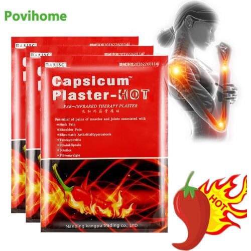 24Pcs Hot Pepper Analgesic Patch Knee Lumbar Spine Muscle Joint Pain Relief Treat Rheumatoid Arthritis Herbal Massage Plaster