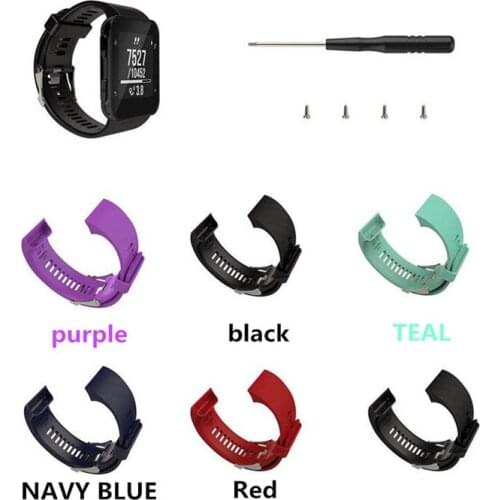 50pcs Replacement Silicone Strap Watch Band With Tools for Garmin Forerunner 35/ Forerunner 30 for fenix Chronos Watch 5 Colors