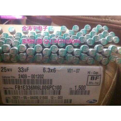 6.3X6 25V33UF tee and solid capacitor original capacit small volume 33UF/25V