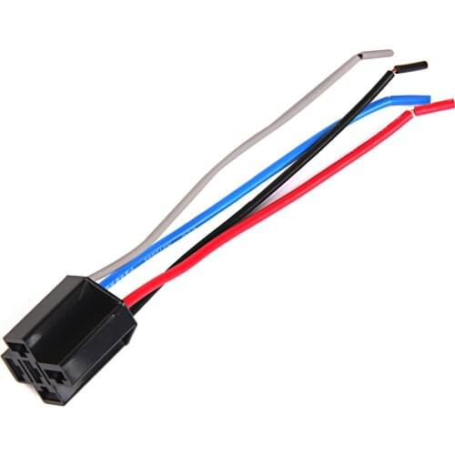 Auto Car 12V 40A 4Pin Device 4P Install Relay Amp Harness Socket Wires Car Accessories