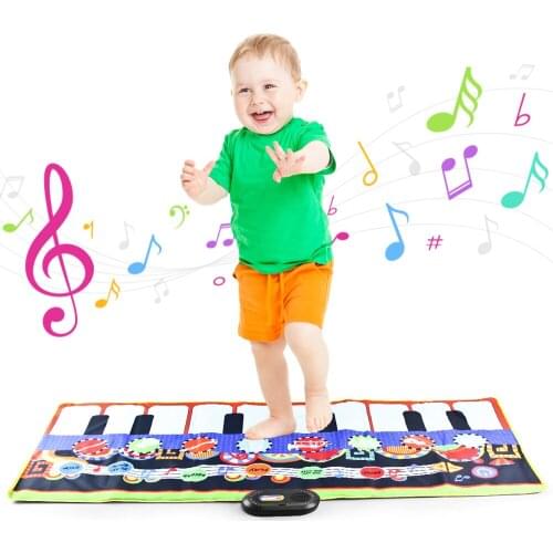 Baby Musical Piano Mat Big Size Multifunctional Instrument Toys Music Box Keyboard Crawling Carpet Educational Toy Children Girl