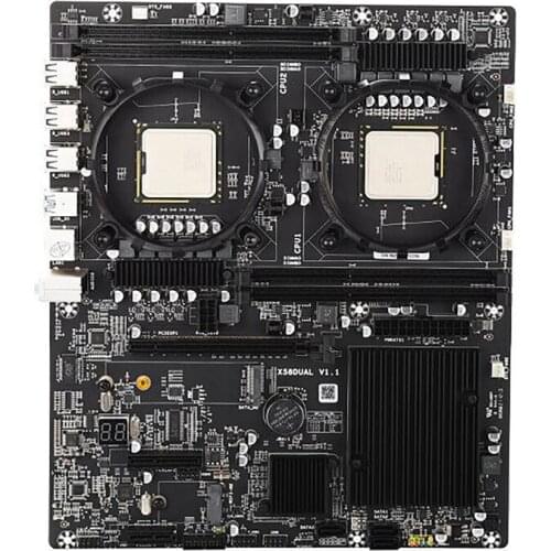 X58 Dual-Channel Motherboard L5520 CPUx2 DDR3X4 1066 Memory M.2 NVME PCIE X16 Desktop Computer Game Motherboard