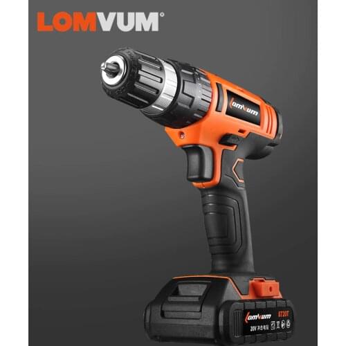 LOMVUM 12v/16v/20V Electric Rechargeable Multi-function Cordless Drill With Lithium Battery Furadeira De Impacto Factory