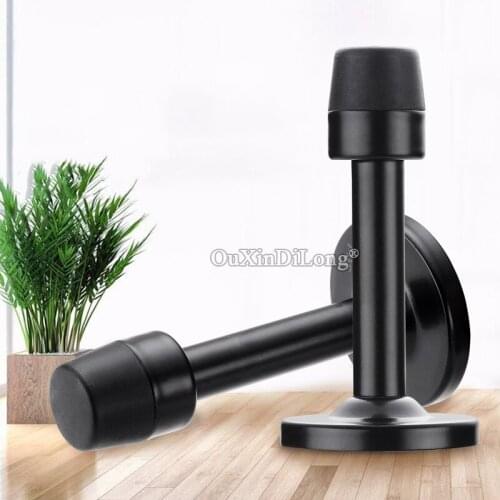 Brand New 2PCS 304 Stainless Steel Door Stopper Stop Thicken Rubber Anti-collision Door Holder Catch Doorstops + Screws