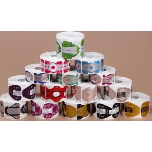 1 roll (300/500pcs) Nail Art Form Butterfly-Shape Self-adhesive Gel Nail Extension Nail Forms for 500 X Nail Forms Tool,KJ545-44