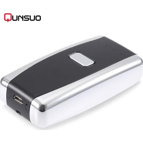Bluetooth 2D Barcode Scanner Pocket Wireless QR Reader Data Matrix PDF417 For IOS Android Windows