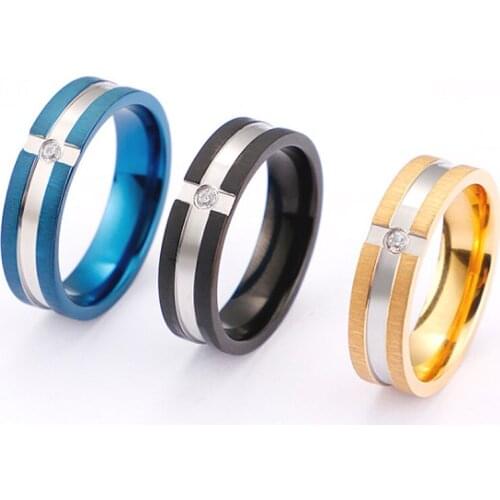 Classic religious finger cross wedding Rings for couples men and women lovers Alliance stainless steel jewelry ring