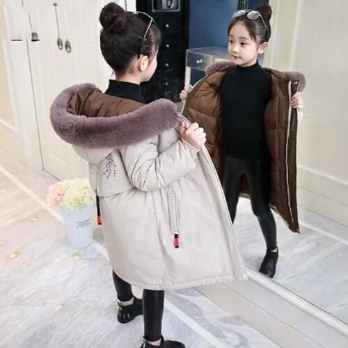 Fashion Children Down Jacket Russia Winter Jacket for Girls Thick Girls Down Kids Outerwear for Cold -30 Degree Jacket Warm Coat