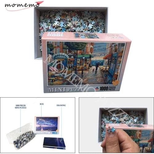 MOMEMO Romantic Town Wooden Puzzle 1000 Pieces for Adults Beautiful Landscape Jigsaw Puzzle Kids Educational Toys Puzzles Toys