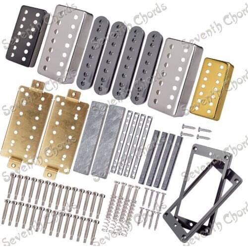 A Set of N&B 14 Hole Brass Pickup Cover Humbucker Kits Producing Accessorie for LP 7 String Electric Guitar
