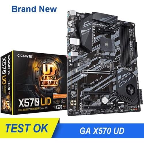 NEW For Gigabyte X570 UD Motherboard AMD X570 PCI-E 4.0 DDR4 128GB M.2 SATA3 USB3.0 3.1 Socket AM4 Desktop Mainboard