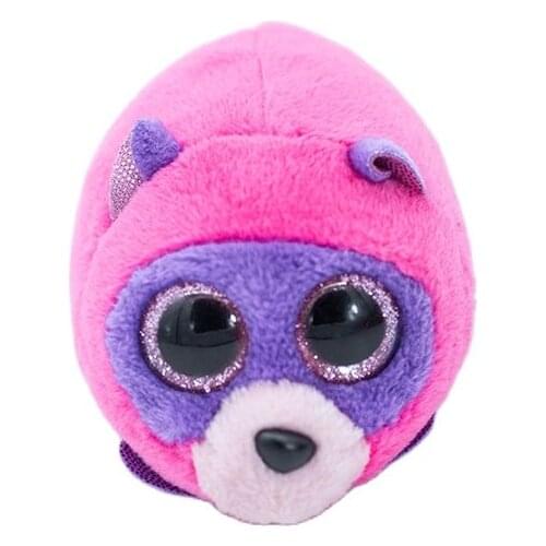 New 4" 10 cm Ty Beanie Boos Big Eyes Plush Peas Pink Raccoon Stackable Animal Doll Mobile Phone Wipe Toy Festival Children Gift