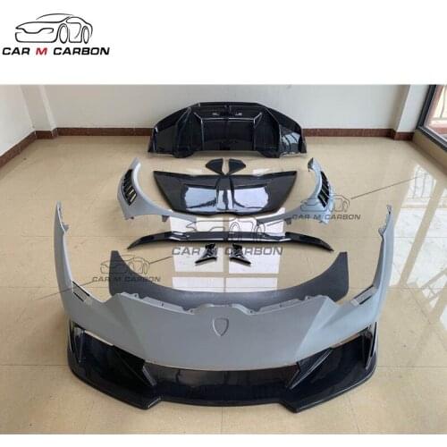 LP610 VORSTEIN style autoparts carbon fiber and frp material front bumper side skirt rear diffuser hood spoiler LP610