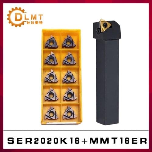 1pc SER SEL Thread Turning Tools SER2020H16 SEL2020H16+10pcs carbide insert MMT16ER MMT16IR AG60 VP15TF UE6020 US735