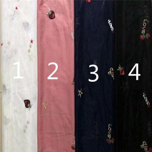 Mesh Bottom Letter Stars Embroidery Lining Womens Childrens Clothing Skirt Wedding Dress Embroidery Fabrics