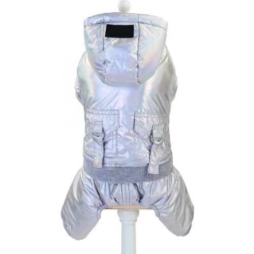 Lovely Two Color Pet Thickening Cotton-padded Clothes for Autumn Coat with Large Pocket Dog Cloth Pet Clothing Supplies