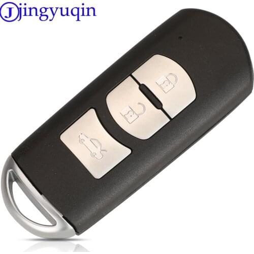 Jingyuqin 3 Buttons Replacement Remote Car Key Shell Case Fob For Mazda M2 M3 M5 M6 CX-7 CX-9 Keyless Entry Key With Uncut Blade