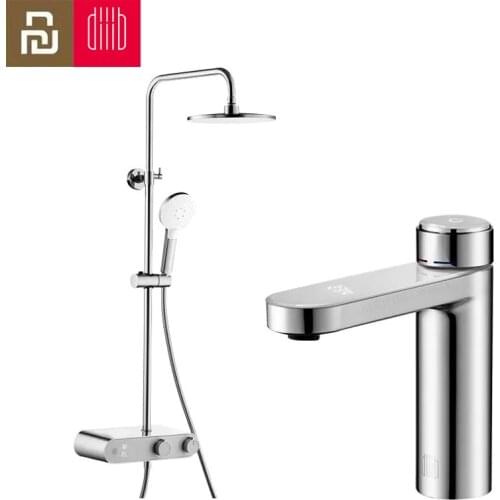 Youpin Dabai LED Hydroelectric Power Generation Bathroom Basin Faucet Automatic Descaling Top Spray Liquid Tap Booster Shower