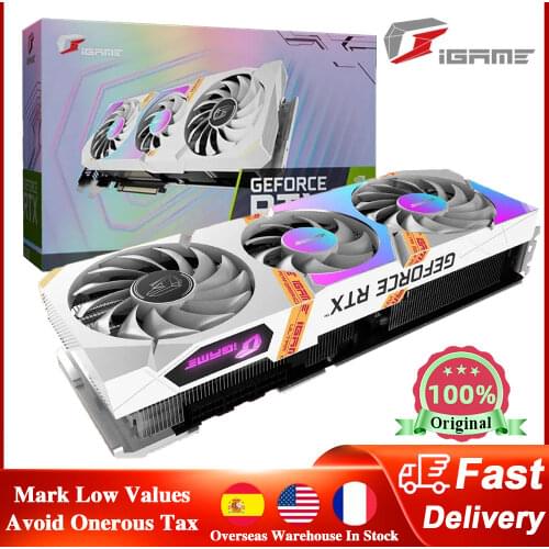 Full New Colorful RTX 3080 Graphics Card GPU iGame GeForce RTX 3080 Ultra OC 10G 1710-1755MHz GDDR6X 320Bit Gaming Graphics Card
