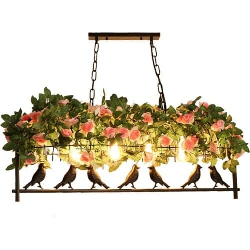 Vintage Bird Pendant Light Iron Industrial LOFT Bar Cafe Personality E27 Decor Hanging Aisle Nordic Lamp birdcage lamp WY33102