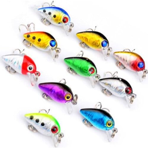 Weimostar 2.6cm/1.6g Plastic Minnow Fishing Lure Crankbait Artificial Hard Bait Topwater Swimbait Wobbers Fishing tackle