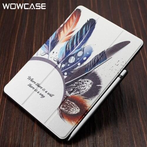 WOWCASE Silk Leather Flip Cases For iPad 2018 Case With Pencil Holder Smart Sleep Full Protector Cover For iPad 9.7 2018 Case