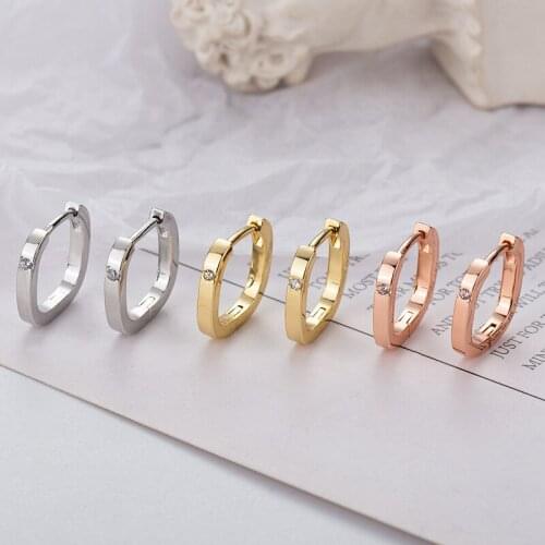 Womens Fashion Silver Color Square Zircon Dangle Earrings Minimalism Fine Earrings Bridal Earrings Wedding Party Jewelry