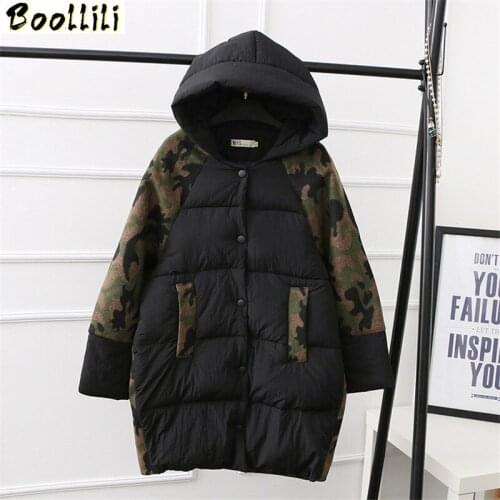 Boollili Plus Size 6XL Winter Jacket Women Parka Thicken Coat Female Camouflage Jackets Cotton-Padded Parkas Abrigo Mujer