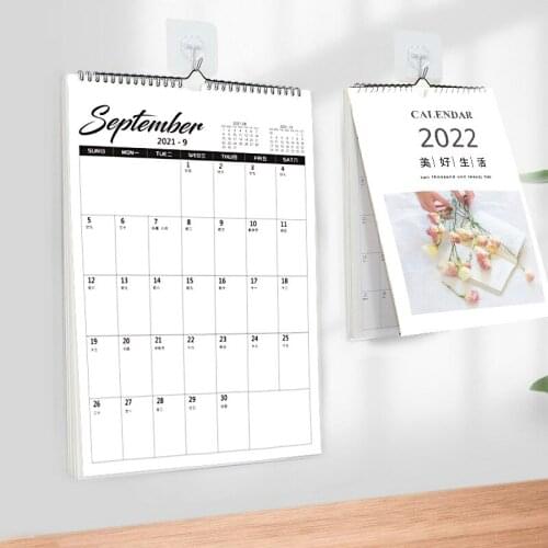 1Pc 2022 Wall Calendar Simple Note-Taking Creative Hanging Calendar Wall Decor