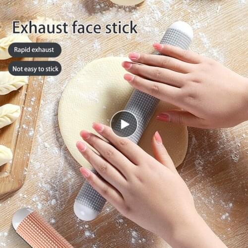 1pc Plastic Non-stick Glide Fondant Rolling Pin Fondant Gift Dough Roller Decorating 27*3.5cm Pizza DIY Bakeware Pastry Tool